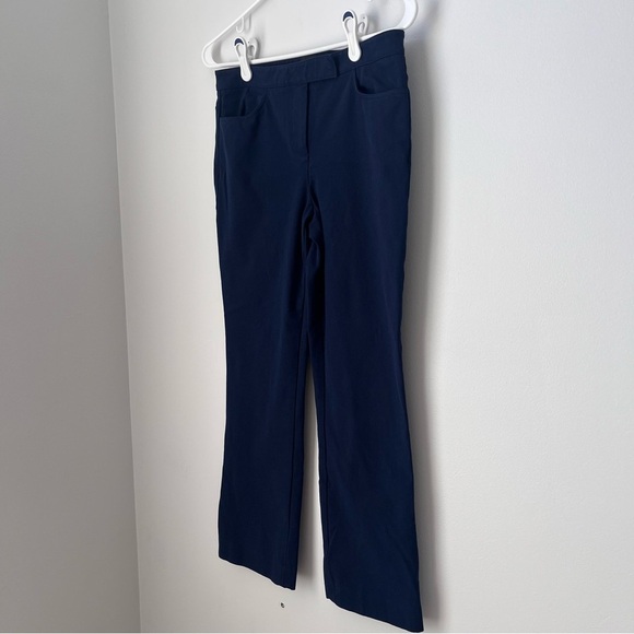 Theory Women's Blue Eco New Bistretch Crop Pants Size 2 - Picture 2 of 10